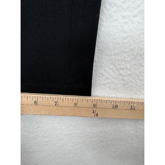 Piazza Sempione Wool blend classic straight leg high waist trousers black sz L - Picture 7 of 8